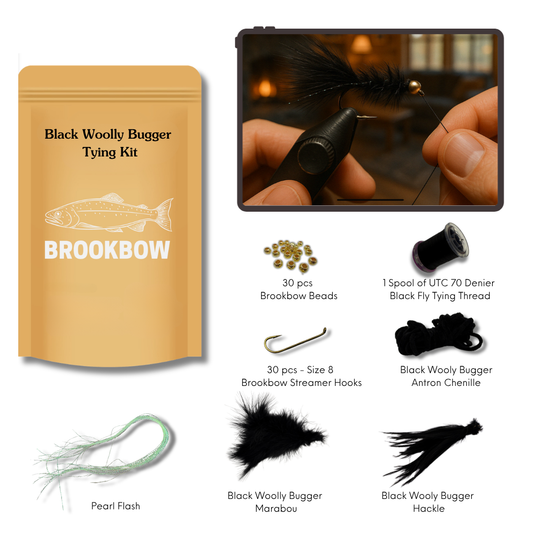 Brookbow Black Woolly Bugger Tying Kit